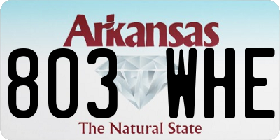 AR license plate 803WHE
