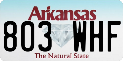 AR license plate 803WHF