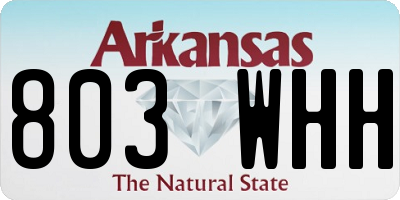 AR license plate 803WHH