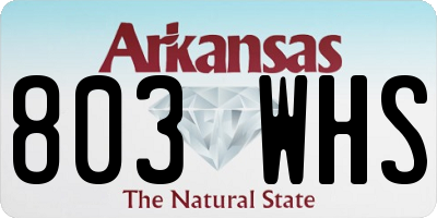 AR license plate 803WHS