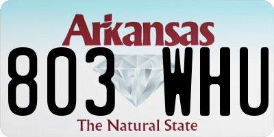 AR license plate 803WHU