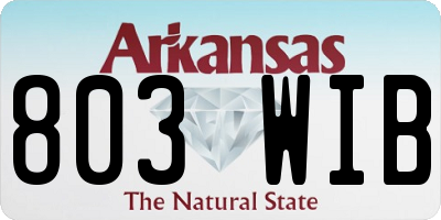 AR license plate 803WIB