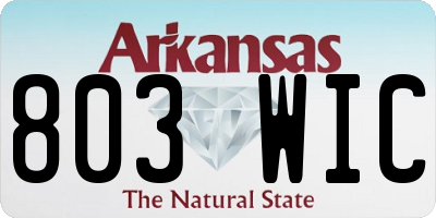 AR license plate 803WIC