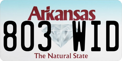 AR license plate 803WID