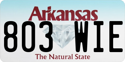 AR license plate 803WIE