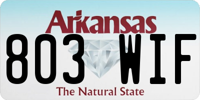 AR license plate 803WIF