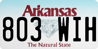 AR license plate 803WIH