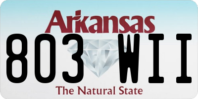 AR license plate 803WII