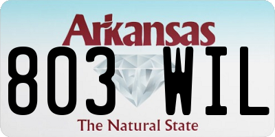 AR license plate 803WIL