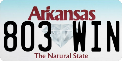AR license plate 803WIN