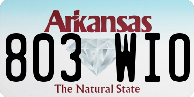 AR license plate 803WIO