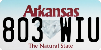 AR license plate 803WIU