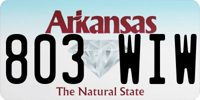 AR license plate 803WIW