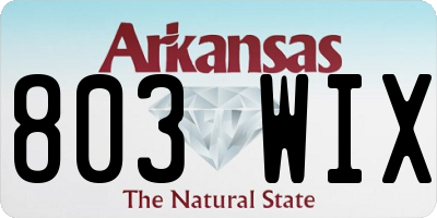 AR license plate 803WIX