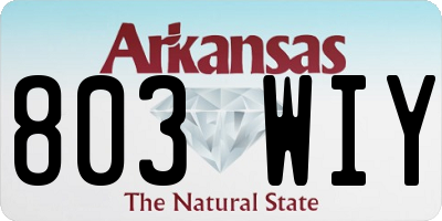 AR license plate 803WIY