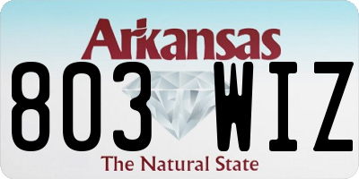 AR license plate 803WIZ