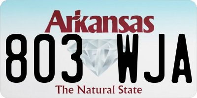 AR license plate 803WJA