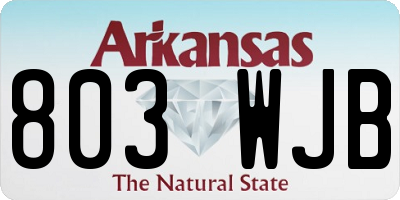 AR license plate 803WJB