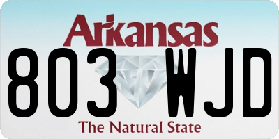 AR license plate 803WJD