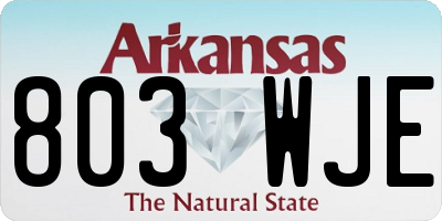 AR license plate 803WJE