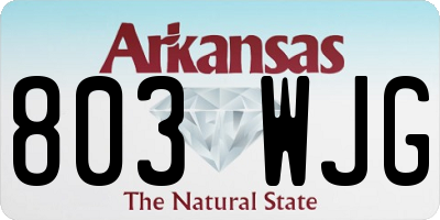AR license plate 803WJG