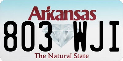 AR license plate 803WJI