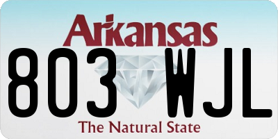 AR license plate 803WJL