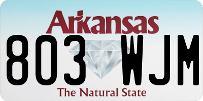 AR license plate 803WJM