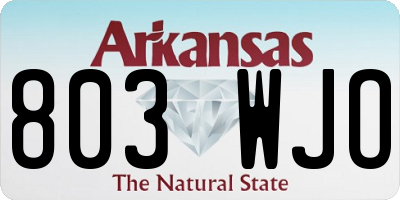AR license plate 803WJO