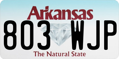 AR license plate 803WJP
