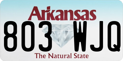 AR license plate 803WJQ