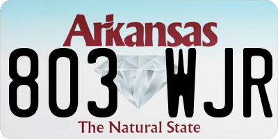 AR license plate 803WJR