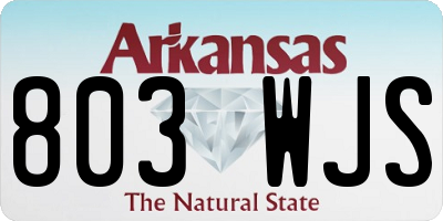 AR license plate 803WJS