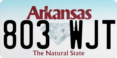 AR license plate 803WJT