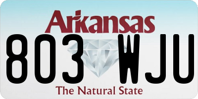 AR license plate 803WJU