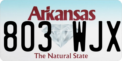 AR license plate 803WJX
