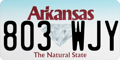 AR license plate 803WJY