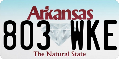 AR license plate 803WKE