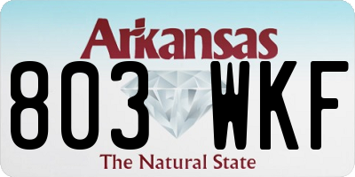AR license plate 803WKF