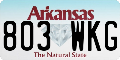 AR license plate 803WKG