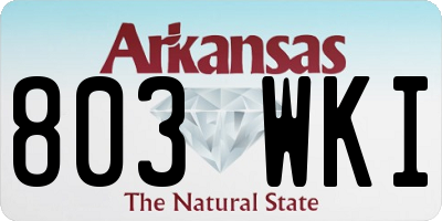 AR license plate 803WKI