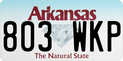 AR license plate 803WKP