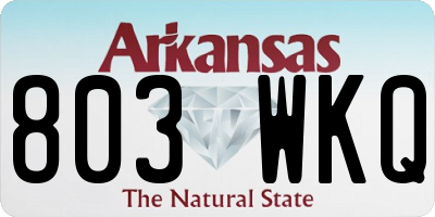 AR license plate 803WKQ
