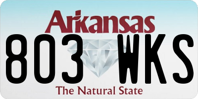 AR license plate 803WKS