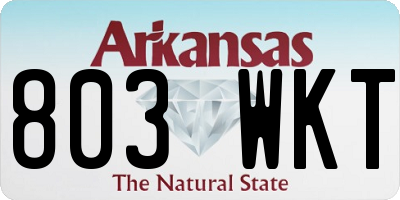 AR license plate 803WKT