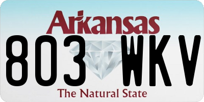 AR license plate 803WKV