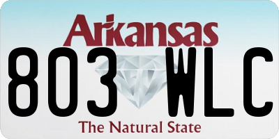 AR license plate 803WLC
