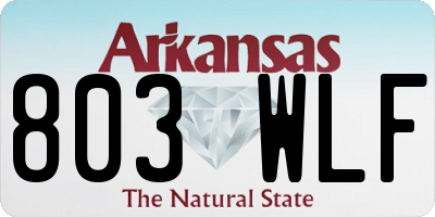 AR license plate 803WLF