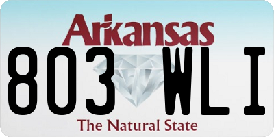 AR license plate 803WLI