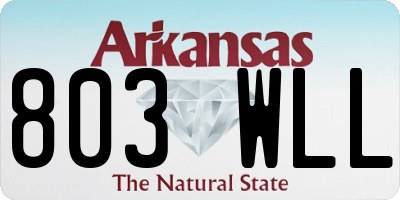 AR license plate 803WLL